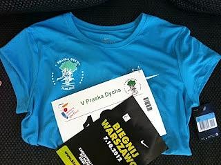 Praska dycha pakiet startowy t-shirt numer i agrafki