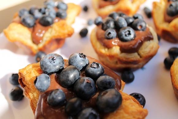 Muffinki na wariata z borówkami i budyniem