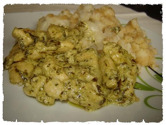 Kurczak w bazyliowym mascarpone