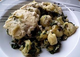 Zapiekanka z tortellini i szpinakiem na chmurce
