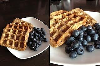 Bananowe gofry z kawałkami czekolady