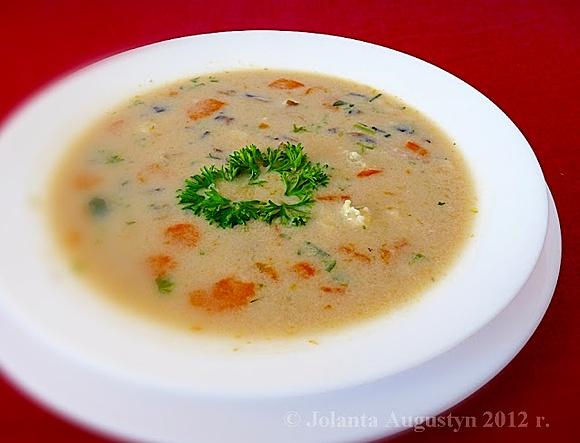 Zupa grzybowa z serkiem topionym