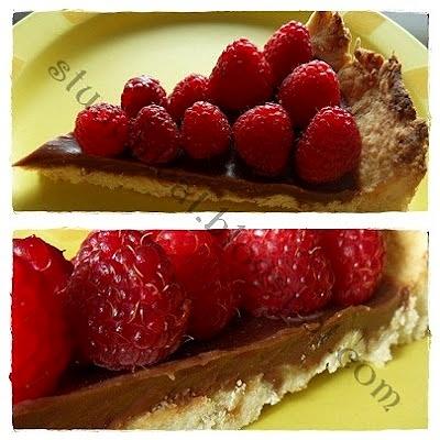 Czekoladowa tarta z malinami