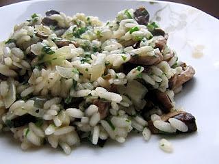 Risotto z brązowymi pieczarkami