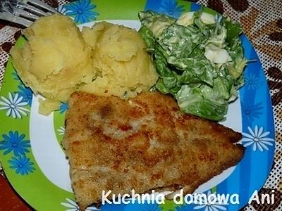 Panierowana ryba z miętą