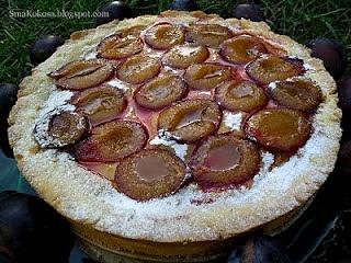 Tarta śliwkowa z kremem patissiere