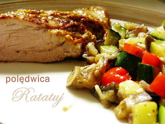 Polędwiczki wieprzowe z musztardą i ratatouille
