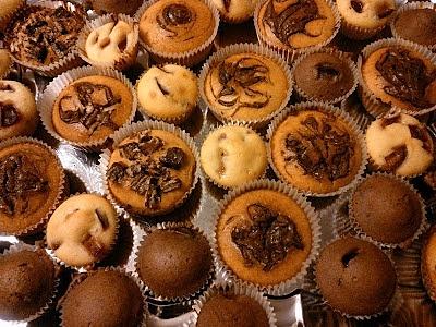 Muffinki z nutellą i ze śliwkami