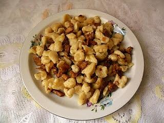 Zacierki z grzybami