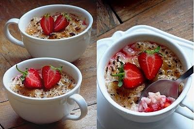Ryż z truskawkami i creme brulee - deser na słodko