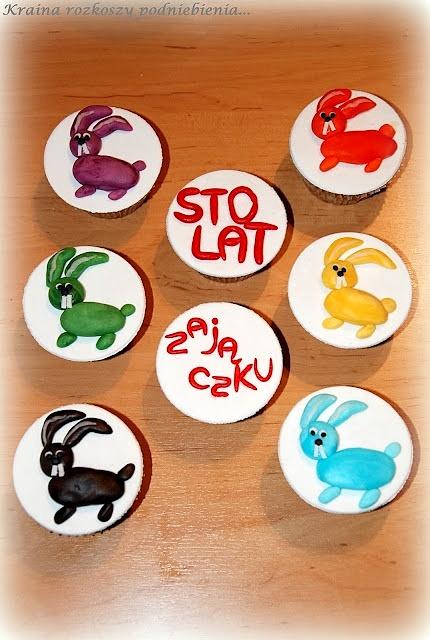 Zajączki na muffinkach na Wielkanoc dla Zajączka