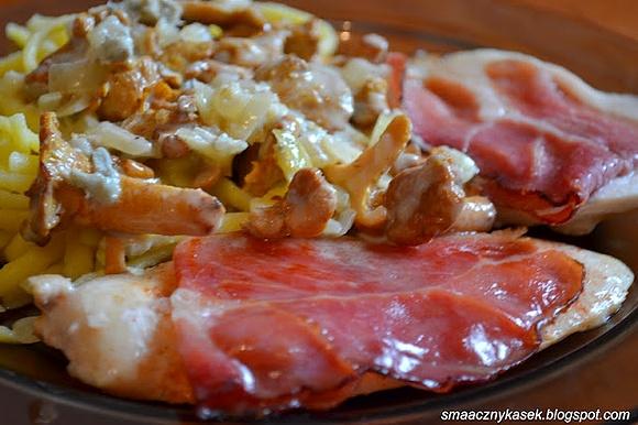 Filet z kurczaka z kurkami i gorgonzolą