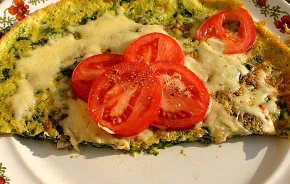 Omlet ze szpinakiem na śniadanie