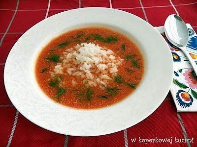 Zupa pomidorowa ze świeżych pomidorów