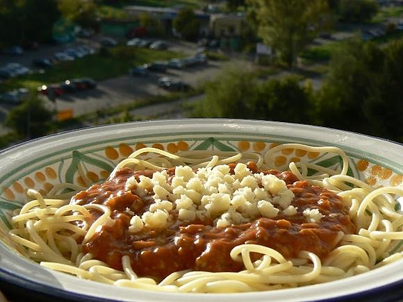 Spaghetti bolognese z mięsem wołowym