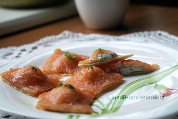 Ravioli z łososia z twarożkiem na lekką kolację