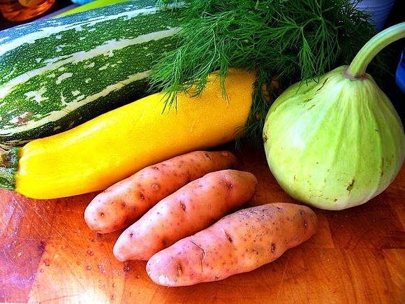 Dudhi i apple potatoes - warzywa na wiosnę