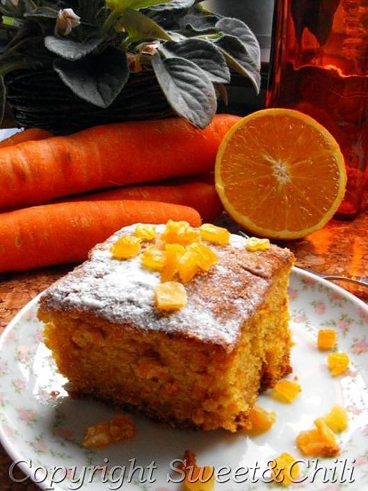 Ciasto marchewkowo pomarańczowe