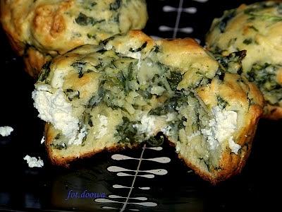 Szpinakowe muffiny z fetą