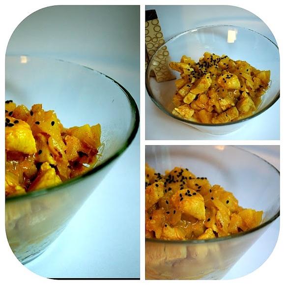 Kurczak Satay z makaronem ryżowym