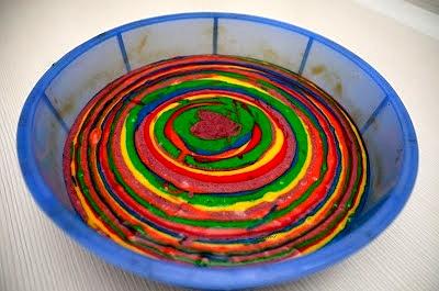 Rainbow cake wersja 2 na dzień chłopaka
