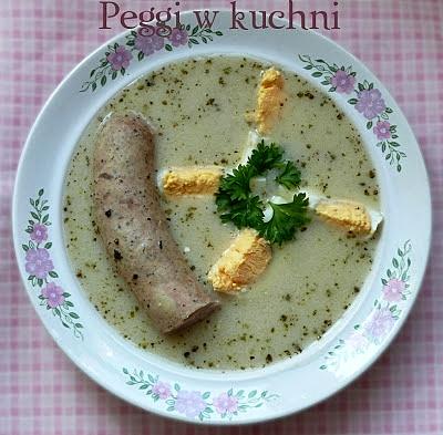 Barszcz z białą kiełbasą