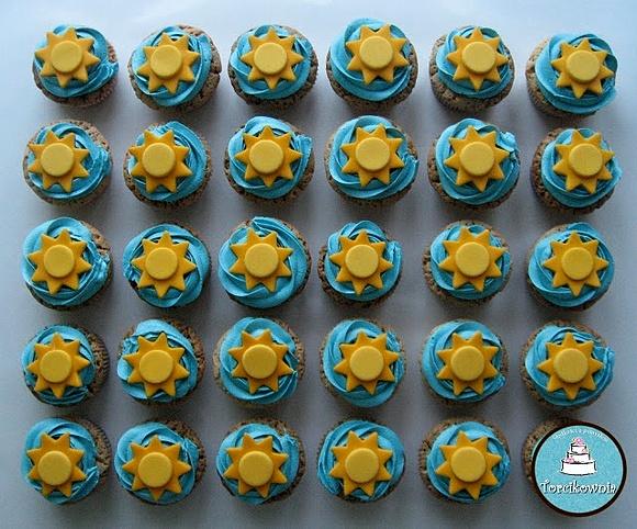 Słoneczka cupcakes na urodziny przedszkolaka