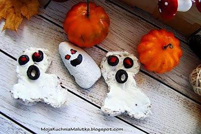 Duszki halloween - kreatywne kanapki na halloween dla dzieci