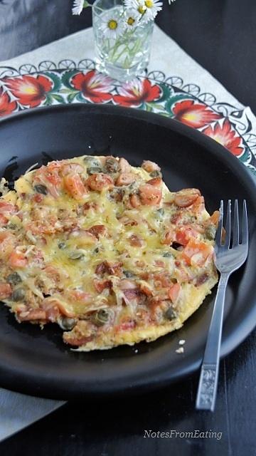 Frittata z płatkami owsianymi