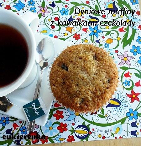 Dyniowe muffiny z kawałkami czekolady