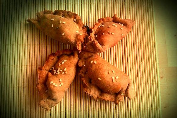 Pieczone pierogi na ostro