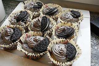 Muffinki z kremem miętowym i Oreo