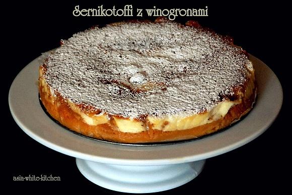 Sernik pani Elizy z winogronami