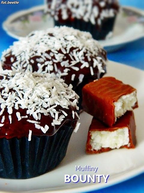 Muffiny Bounty z czekoladą i kokosem