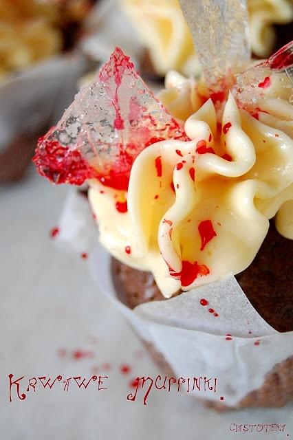 Krwawne muffinki na Halloween