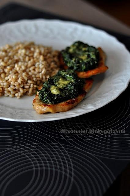 Schab z pesto szpinakowym