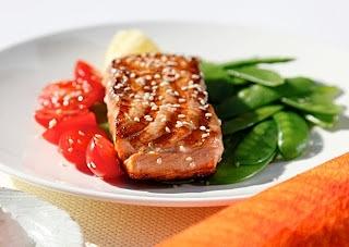 Łosoś teriyaki