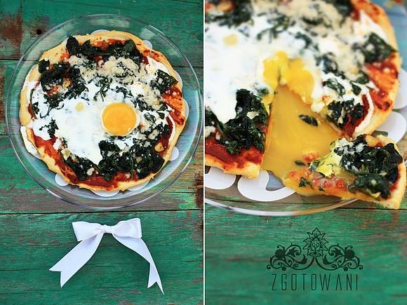 Pizza ze szpinakiem