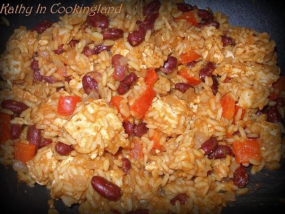 Paella z Gwinei Równikowej z ryżem paraboiled