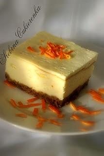 Sernik mandarynkowy kremowy z herbatnikami i mascarpone