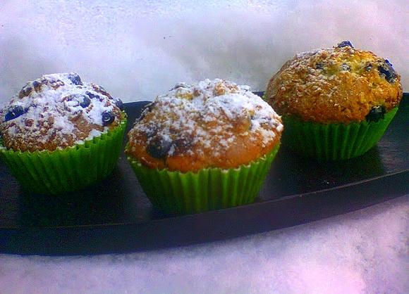 Kukurydziane muffinki z jagodami