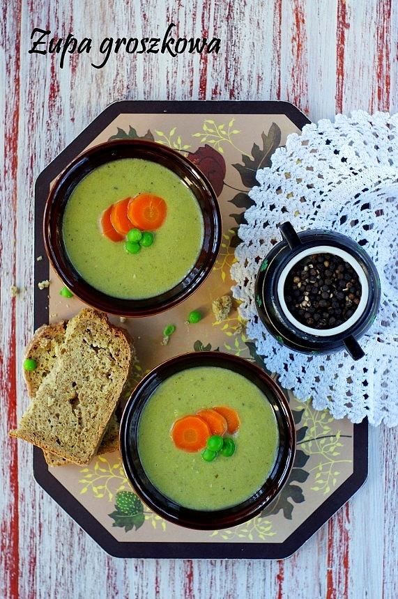 Zupa groszkowa z pesto i cynamonem