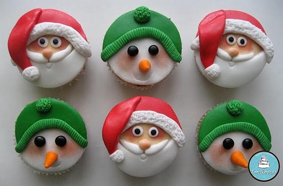 Mikołajkowe bałwanki i cupcakes na Mikołajki