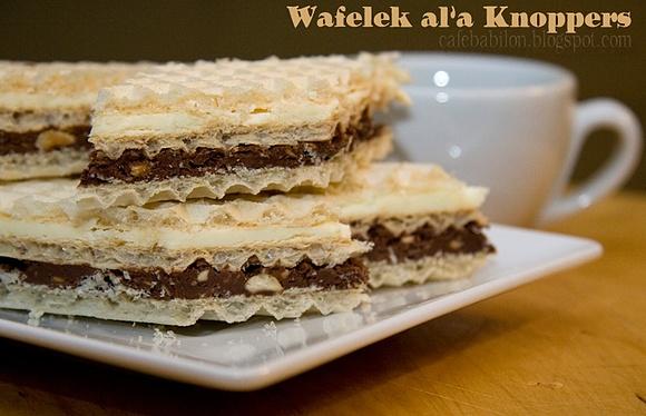 Biało-czarne wafle przekładane