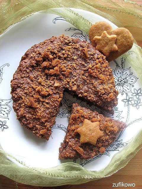 Pieczona owsianka czekoladowa z ciasteczkową posypką