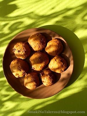 Ciastka dyniowe z czekoladą i rodzynkami