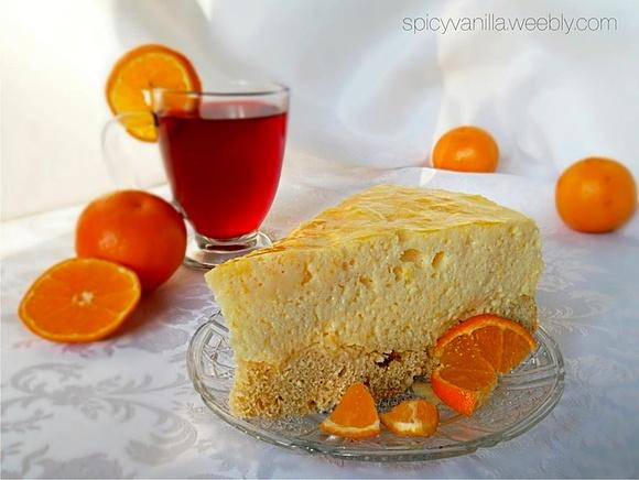 Skinny tangerine mousse cake