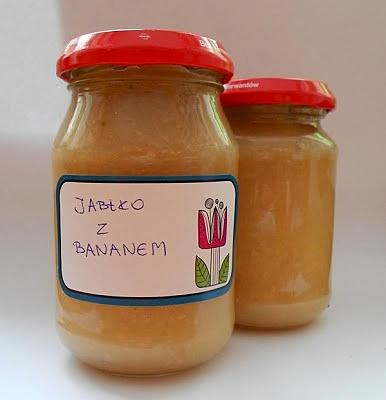 Jabłko z bananem dla niemowląt - zdrowy deser bez cukru