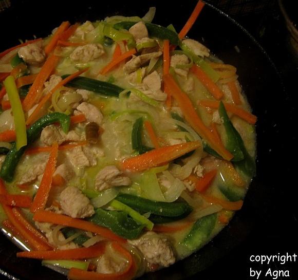 Indyjsko-polskie zielone curry po polsku