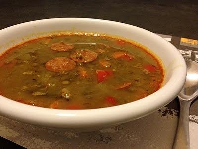 Zupa z zielonej soczewicy